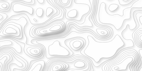 Vector abstract Topography map crave white and black wave doodle line topo map diagram relief line grid topo mountain background. geometric Line topography map contour background.