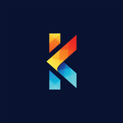 modern letter k logo design template