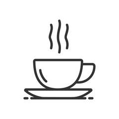 Cup of coffee icon isolated vector illustration.