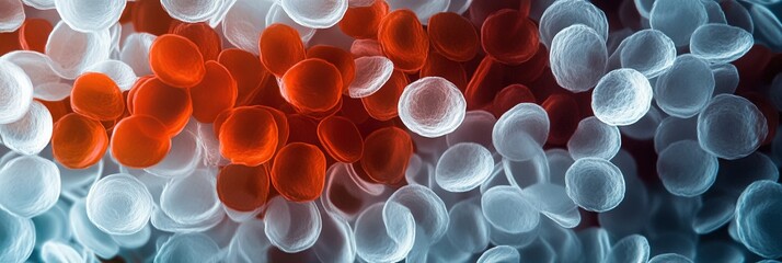 red blood cells and white blood cells