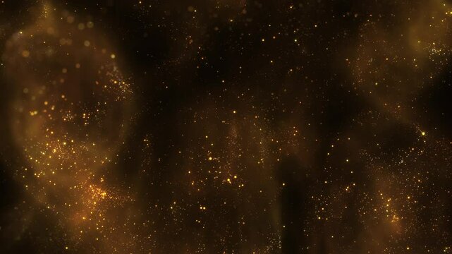 Golden Particle Fluid Motion Background