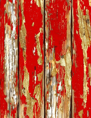 Red Gold Rustic Distressed Wood Background