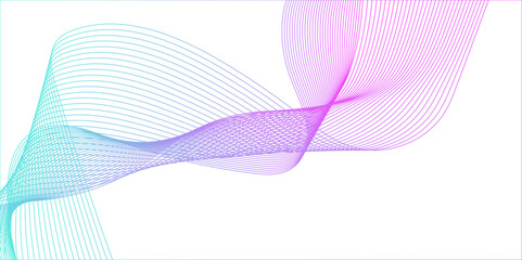 Modern multicolor gradient flowing wave lines. Parallel lines of vibrant color. Stylized line art background. curving and wavy gradient lines against a black background.	
