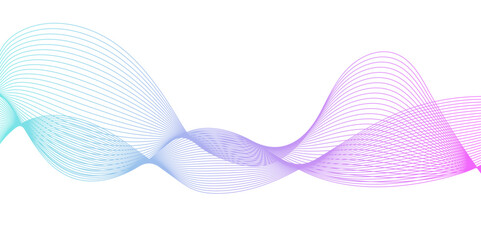 Modern multicolor gradient flowing wave lines. Parallel lines of vibrant color. Stylized line art background. curving and wavy gradient lines against a black background.	