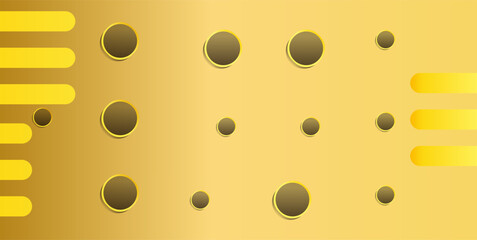 Geometric black and gold color background with various shapes and elements for your design