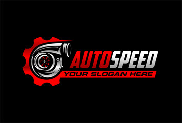 turbo car automotive logo vector template