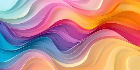 A colorful wave with a yellow stripe. The colors are bright and vibrant