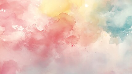 Fototapeta premium Abstract watercolor background in soft pastel colors.