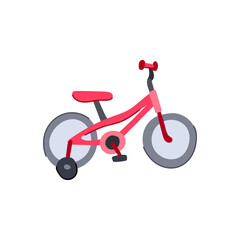 training balance bike cartoon. ride safety, wheels stability, coordination fun training balance bike sign. isolated symbol vector illustration