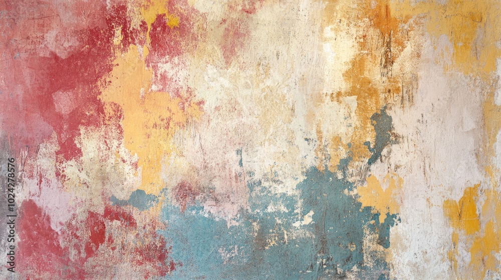 Poster artistic representation of a textured wall featuring a distressed background
