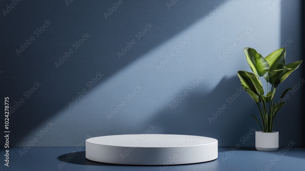 Poster 3d product mockup background featuring a podium display