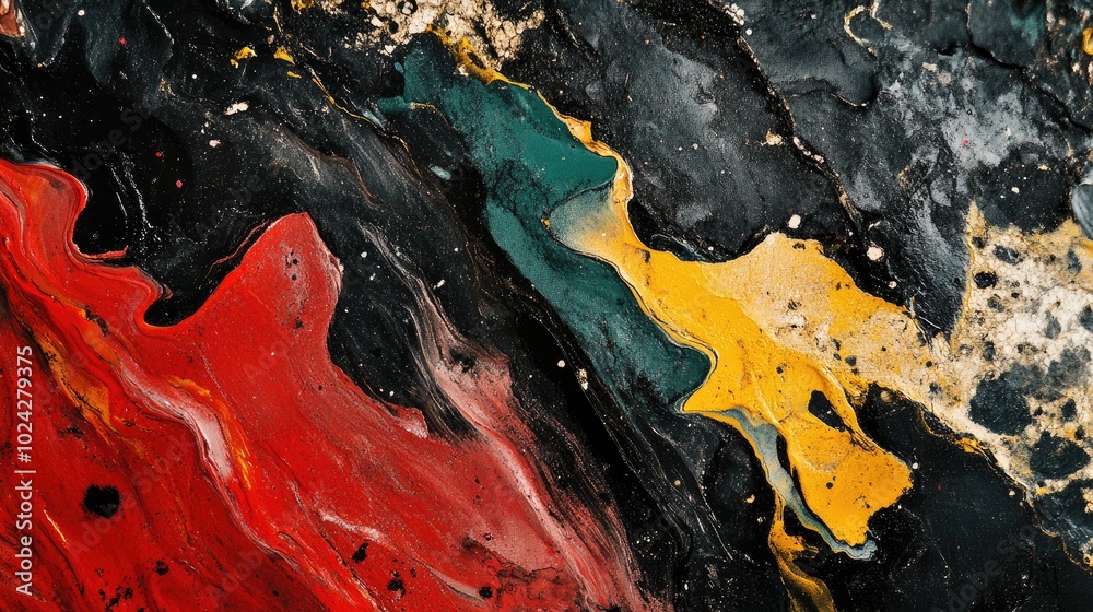 Poster Abstract acrylic background featuring a marble style with paint stroke texture on paper suitable for web and game design Grunge mud art and macro details of hand painted artwork