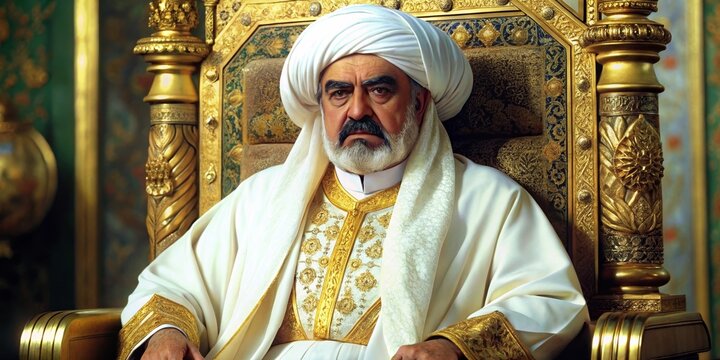 the sultan sits on the throne