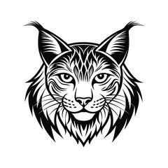  black silhouettes of tiger head icon