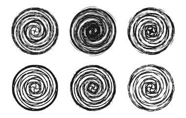 circle spiral brush stroke