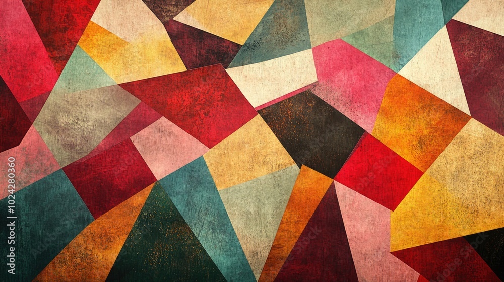 Poster abstract hand drawn geometric patterns create a textured art wallpaper design