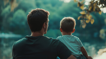 Fototapeta premium Sons' Day. A little boy. father and son