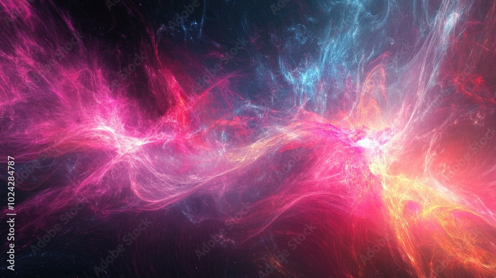 Poster abstract digital fractal fantasy design backdrop
