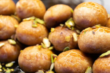 Turkish lokma on a tray