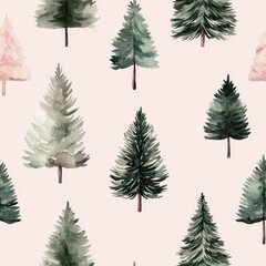 Obraz premium Colorful watercolor trees on soft background, perfect for design projects.