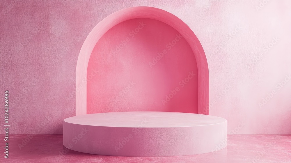 Aufkleber Abstract background featuring a geometric shape podium designed for product display 3D rendering