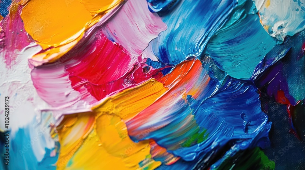 Poster abstract artistic background created with oil paint on canvas featuring dynamic brushstrokes ideal f