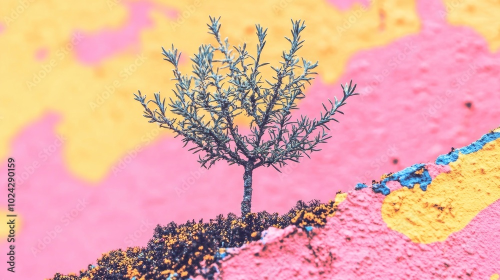 Poster Close Up Macro Photograph of a Small Tree