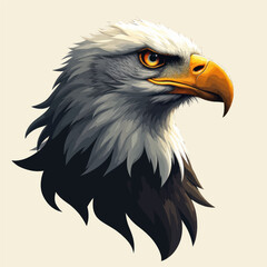 Obraz premium Majestic Eagle Head Portrait - Detailed Feather Artwork