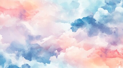 Abstract Watercolor Cloudscape