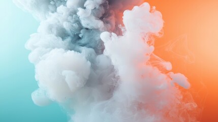 Ethereal Grey and White Smoke Flowing Gracefully