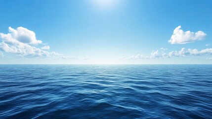 Fototapeta premium Serene Landscape of Sky and Ocean Blending Seamlessly
