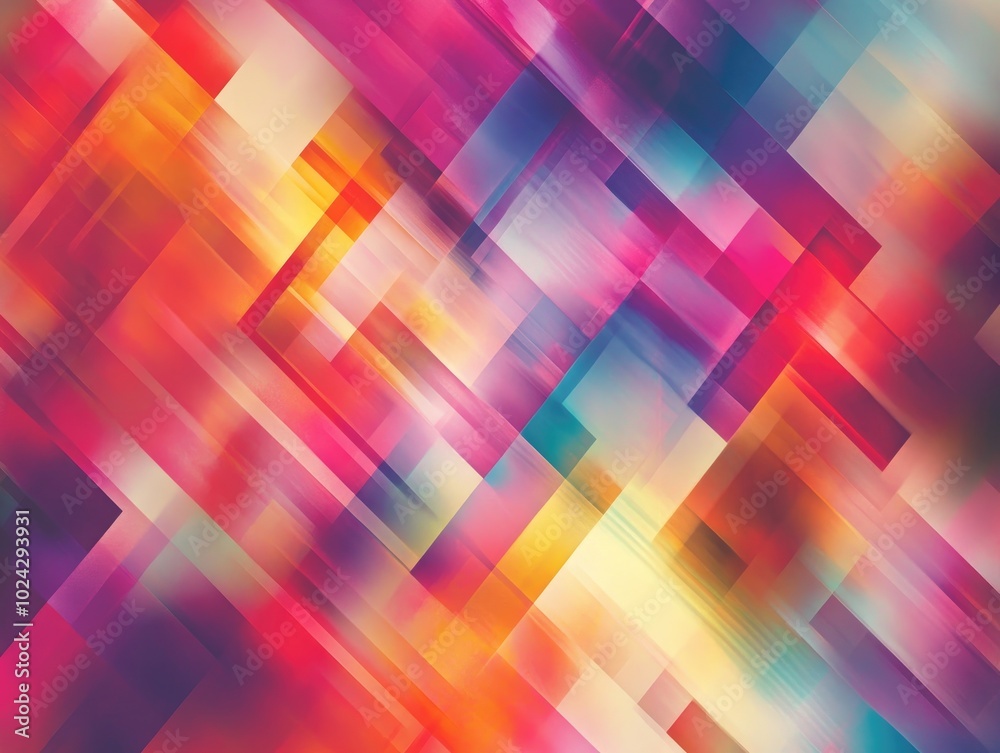 Aufkleber Abstract geometric texture featuring a trendy blurred background with a gradient pattern ideal for motion wallpaper fantasy illustrations labels interiors postcards or card designs