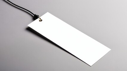 Realistic bookmark mockup featuring a simple, rectangular design. Perfect for showcasing book-related designs or promotional materials in a clean, minimal setting