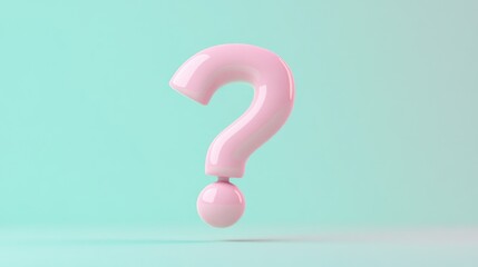 3D illustration of a question mark representing mystery and intrigue