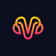 modern letter m logo design template