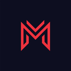modern letter m logo design template