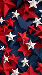 Obraz premium 3D design featuring stars and stripes for Patriot Day.