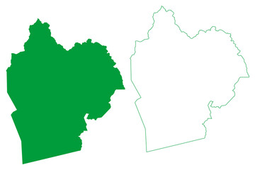 Caturama municipality (Bahia state, Municipalities of Brazil, Federative Republic of Brazil) map vector illustration, scribble sketch Caturama map