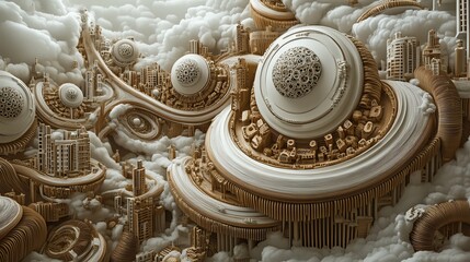 Clean, abstract paper cut shapes in neutral tones for a minimalist wall decoration, paper cut abstract shapes, minimalist modern craft