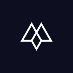 modern letter m logo design template