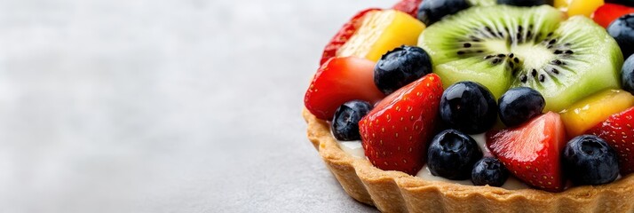 Colorful Fruit Tart with Fresh Ingredients
