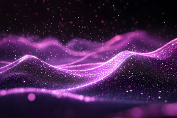 Purple Abstract Background with Glitter and Bokeh