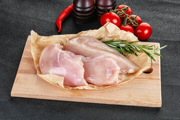 Raw chicken breast boneless for cooking