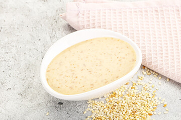 Sesame sauce in the bowl
