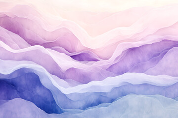 Obraz premium A soft, flowing abstract landscape made of intricately layered pastel waves