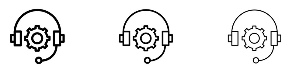 Technical support icon in tree different line stroke sizes.