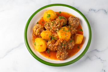 Acem meatballs are a local dish from Van province. Turkish name; Acem koftesi