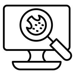 Cookie Tracking Vector Icon Style