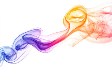 Fototapeta premium Abstract colorful smoke isolated on white