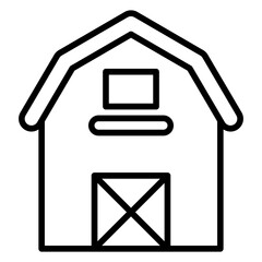 Barn Vector Icon Style